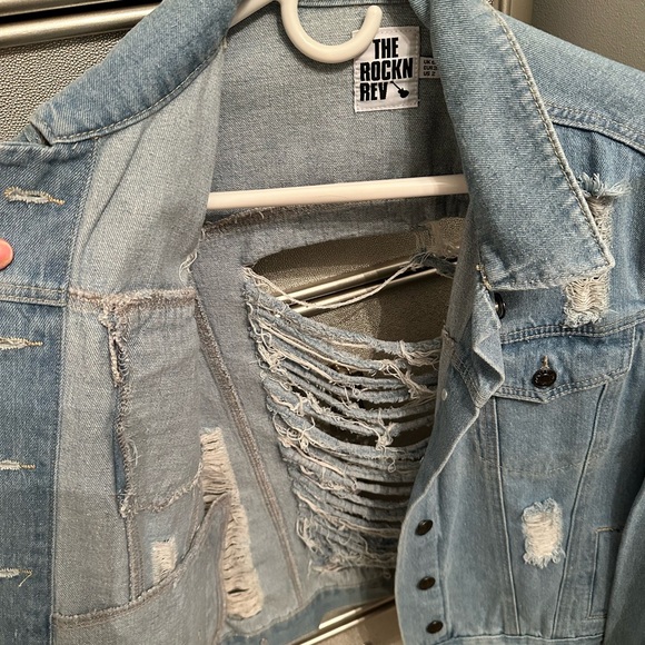 The Rockn Rev Ripped Jean Jacket - Picture 5 of 6
